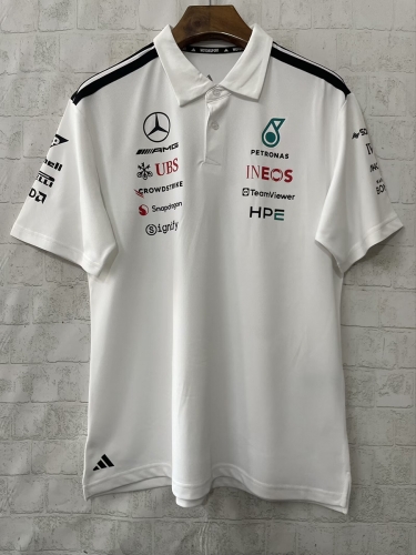 2026 MERCEDES white F1 polo S-5XL
